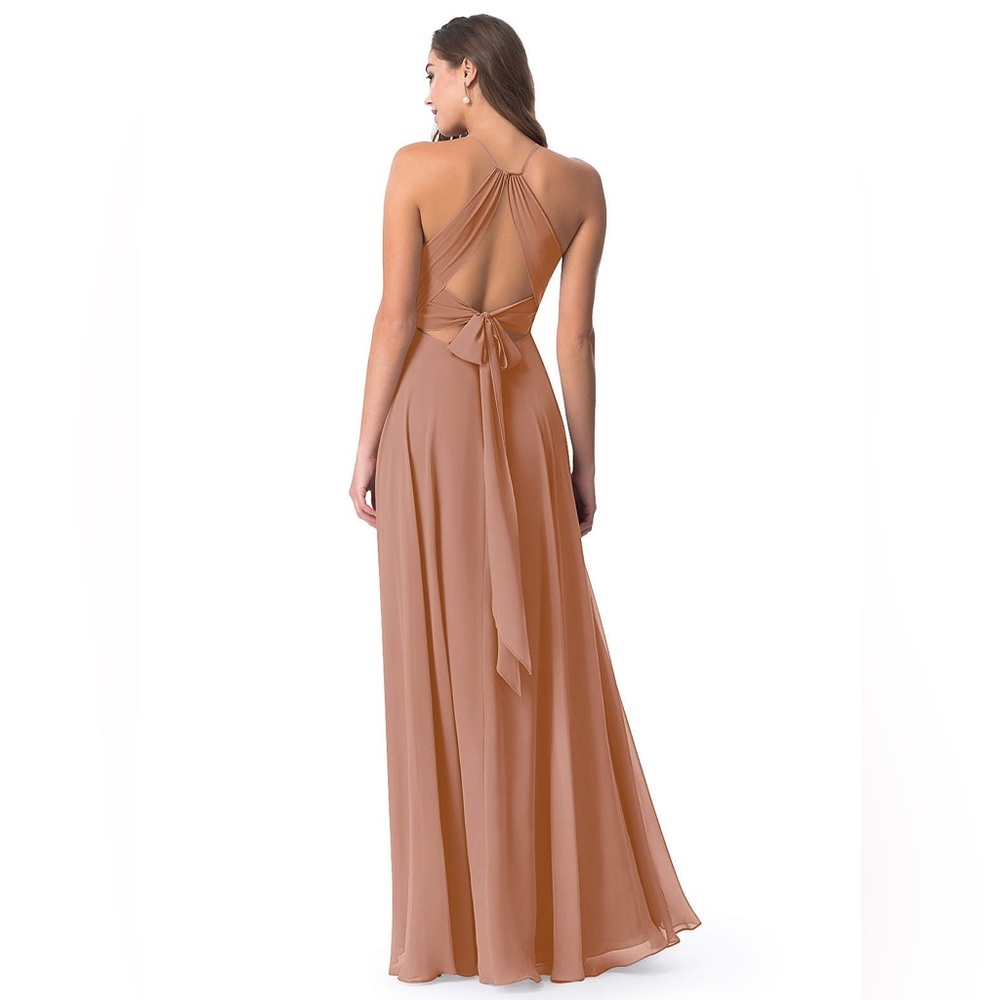 NWT Azazie Evalleen A-Line Pleated Chffon - Picture 4 of 7